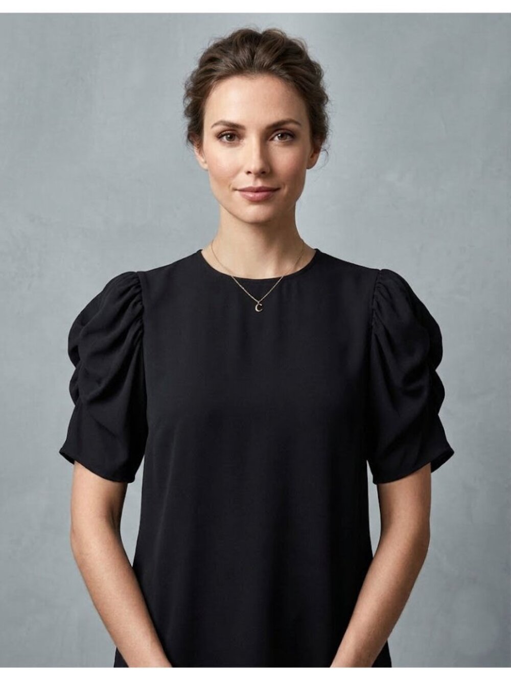 Chloé Dramatic Puffed Sleeve Top, Black, Womens Size 4 US / 36